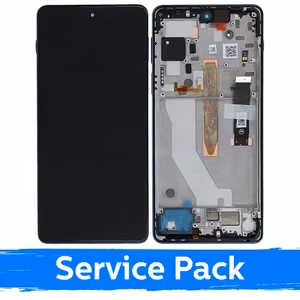 LCD ekraan ühilduv Motorola Edge 20 Pro XT2153 raamiga / Blue Vegan Leather / (Service Pack)