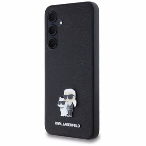 Karl Lagerfeld Saffiano Karl&Choupette Pin ümbris jaoks Samsung Galaxy A35 - must