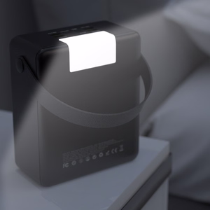 Wozinsky W8-B 100000mAh 30W akupank, 2xUSB-A, 2xUSB-C, taskulambiga, must