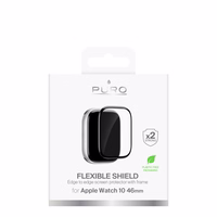 Puro Flexible Shield kaitsekile koos aplikaatoriga Apple Watch 10/11 46mm jaoks - must