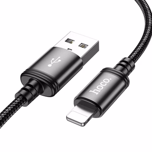 Кабель USB A to Lightning Hoco 2,4A 3 m X91 черный