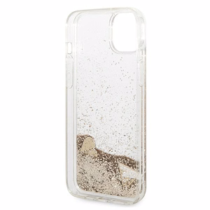 Guess GUOHCP14MGLHFLGO iPhone 14 Plus 6.7 "kuldne / kuldne hardcase Glitter Charms