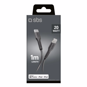 SBS TECABLELIGTC1K USB-C - Lightning kaabel 1m - must