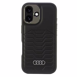 Audi Synthetic Leather MagSafe iPhone 16 6.1" must/must hardcase AU-TPUPCMIP16-GT/D3-BK