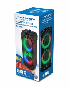 Esperanza EP157 BT FM LED RGB kõlar must 10W