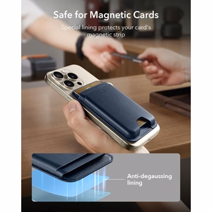 ESR Classic RFID-kaitsega MagSafe magnetiline telefoni kaarditasku – tumesinine