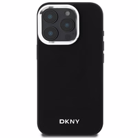DKNY Plain Hõbedane Logo MagSafe iPhone 16 Pro Max Ümbris - Must