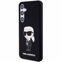 Karl Lagerfeld Silicone Ikonik ümbris jaoks Samsung Galaxy S24 - must