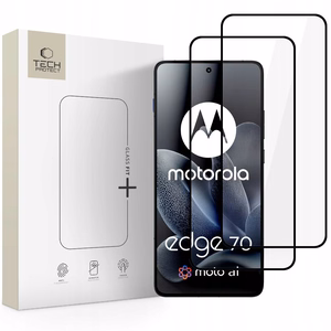 Tech-Protect Glass Fit+ karastatud klaas, 2 tk komplekt, Motorola Edge 70 5G jaoks, must