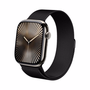 Crong Milano Steel roostevabast terasest rihm Apple Watch 38 / 40 / 41 / 42 mm kellale, must