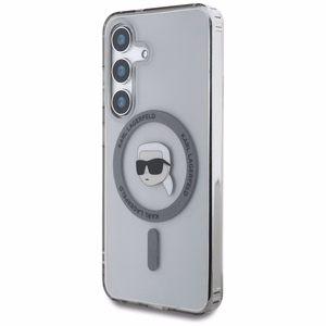 Ümbris Karl Lagerfeld Button Karl Head Printed Logo MagSafe Samsung Galaxy S25 must