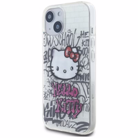 Hello Kitty IML Kitty On Bricks Graffiti ümbris jaoks iPhone 15 - valge