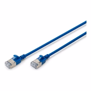 DIGITUS DK-1632-A-005S-B – CAT 6A F/FTP Slim võrgu ühenduskaabel, 0,5 m, sinine