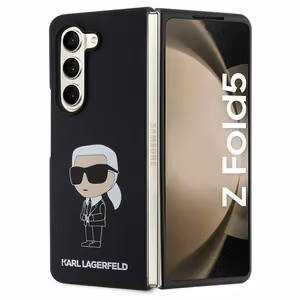 Karl Lagerfeld KLHCZFD5SNIKBCK Silicone Ikonik ümbris seadmele Samsung Galaxy Z Fold5, must