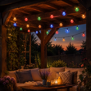 String Light Solar LED CRYSTAL BALLS SCB61 6,5m 30 balls multicolor Forever Light