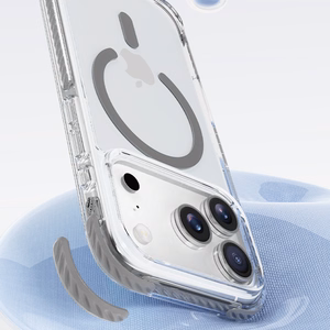 Rock Crystal Clear Magnetic Series Ümbris jaoks Iphone 17 Pro läbipaistev-must