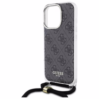 Guess Crossbody Cord 4G Print Ümbris jaoks iPhone 16 Pro Max - must