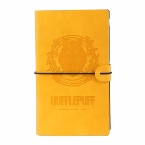 Harry Potter Hufflepuff nahast reisimärkmik, 12 × 19,6 cm, kollane