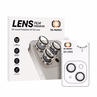 Tempered glass Tel Protect 3D Lens on camera jaoks Iphone 14/14 Plus/16e läbipaistev (lens 2 pieces)
