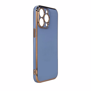 Lighting Color Case Samsung Galaxy A73 5G Gold Frame Gel Cover Sinine kate