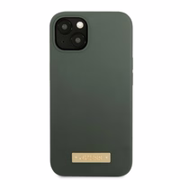 Guess GUHMP13MSBPLA iPhone 13 6.1" roheline/khaki hard ümbris Silicone Logo Plate MagSafe