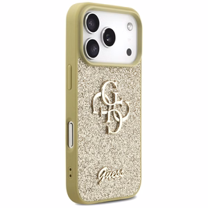 Guess Fixed Glitter Big 4G ümbris jaoks iPhone 17 Pro - kuldne