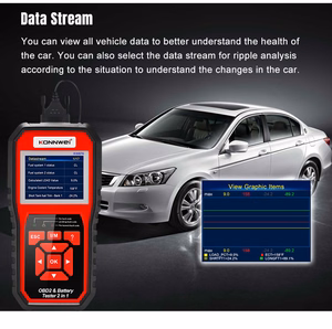 Konnwei KW870 OBD2 diagnostikaskanner ja akutester