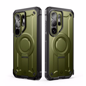 Supcase Unicorn Beetle Pro Mag MagSafe 2-komplektne ümbris Samsung Galaxy S26 Ultra jaoks - roheline ja must