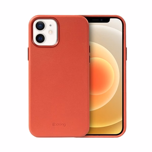 Crong Essential Cover ümbris seadmele iPhone 12 / iPhone 12 Pro, kunstnahast, punane