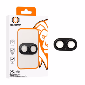 Закалённое стекло Tel Protect 95% AR+AF Full Metal защита камеры для iPhone 17 чёрное (camera island)