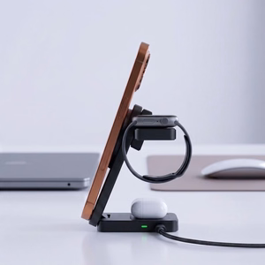 Tech-Protect A56 3-in-1 MagSafe juhtmevaba laadija koos 100 cm USB-C / USB-C kaabliga – must