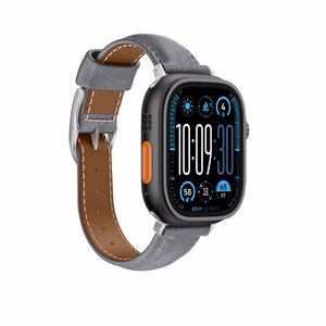 AmazingThing Class Band Leather Strap jaoks Apple Watch 45 / 46 / 49 mm - Hall