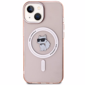 Karl Lagerfeld IML Choupette MagSafe ümbris jaoks iPhone 15 - roosa