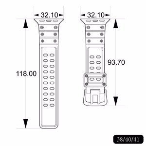 Ремешок Triple Protection для Apple Watch 38 / 40 / 41 мм браслет - прозрачный