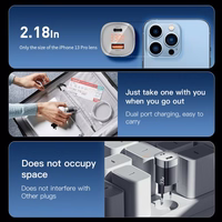 Laadija Essager "Ling" Valge 33W (1xPD / 1xQC3.0 / LED voltmeetriga)