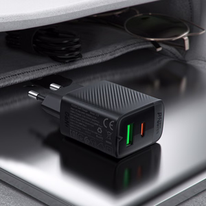 Acefast A78 Laadija Network GaN USB-A / USB-C PD 20W - must