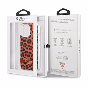 Guess GUHCP13LHSLEOR iPhone 13 Pro / 13 6.1" punane/punane kõvakott Leopard
