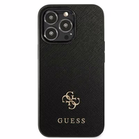 Guess Saffiano 4G Small Metal Logo ümbris jaoks iPhone 13 Pro / 13 6.1" - must