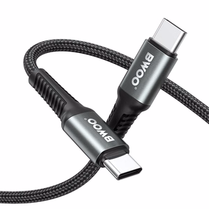 BWOO Braided кабель USB-C - USB-C 2m 60W черный