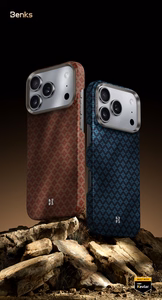 Benks Magnetic Armor Air Armor Grid Kevlar Ümbris Metal Frame 600D (0069) jaoks Iphone 17 Pro oranž