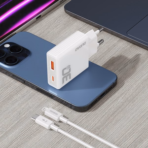 GaN Dudao A30EUL 30W USB-A / USB-C Wall Laadija + USB-C - Lightning Kaabel - valge