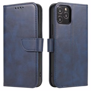 Magnet Case elegantne ümbris kaane klapiga ja aluse funktsiooniga Samsung Galaxy A73 sinine