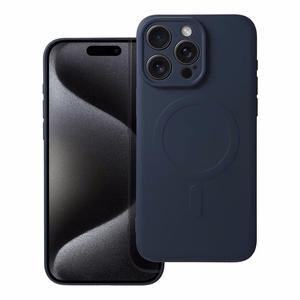 SILICONE MAG ÜMBRIS compatible with MagSafe jaoks IPHONE 15 Pro Max sinine titanium