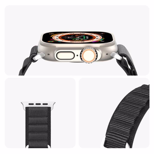 DUX DUCIS strap GS nylon jaoks Apple Watch 42 / 44 / 45 / 49 mm must