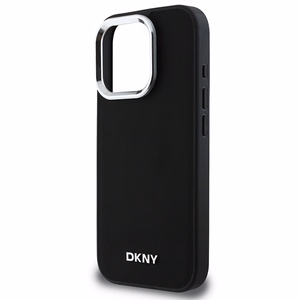 DKNY Plain Hõbedane Logo MagSafe iPhone 16 Pro Max Ümbris - Must