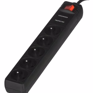 EnerGenie SPF5-C-5 liigpingekaitse, 5 vahelduvvoolupesa, 250 V, 1,5 m, must