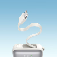 Joyroom JR-PBF27 10000mAh 22.5W Powerbank sisseehitatud USB-C ja Lightning kaablitega - valge