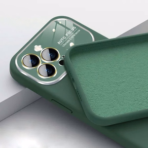 Soft Silicone Lens Ümbris jaoks Iphone 14 Pro Max roheline