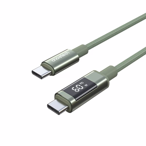 Choetech XCC-1068 PD 60W USB-C - USB-C kaabel ekraaniga 1.2 m - roheline