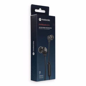 Juhtmega kõrvaklapid mikrofoniga MOTOROLA Earbuds 3-S must